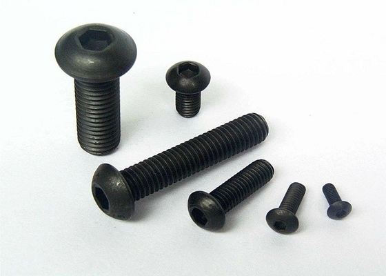 주문 ISO 7380 탄소 강철 흑산화 헥사곤 소켓 평평 둥근 머리 고강성 나사 online manufacture