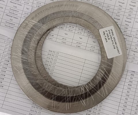주문 스테인레스 스틸 316 외 반지 및 내부 반지 ASME B16.5 플랜지 3.2mm/4.5mm에 대한 나선 상처 가스켓 online manufacture