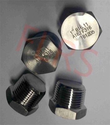 A182 F316 ASME B16.11에 적합하는 나선부 육각형 헤드 플러그 스테인리스강관